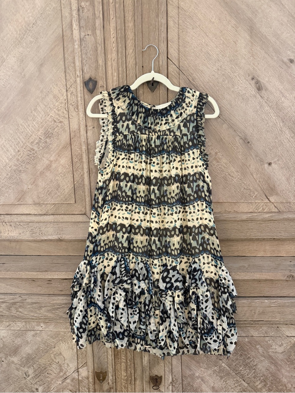 "Miri" Dress — Mariposa Print
Cream/Navy/Blue Butterfly